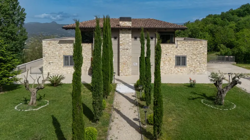 La villa dall'alto